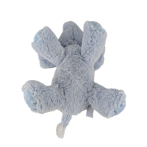 Aurora Baby Blue Elephant Plush 11" Stuffed Animal Polka Dots Embroidered Eyes - Picture 5 of 7